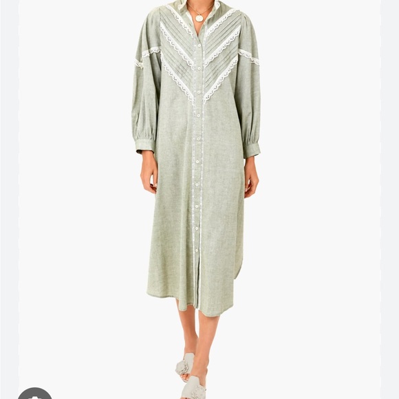 Pomander Place Laurel Green Jolene Dress M - Picture 2 of 5